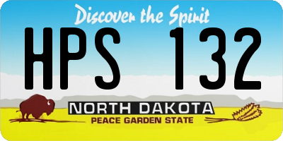 ND license plate HPS132