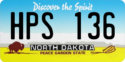 ND license plate HPS136