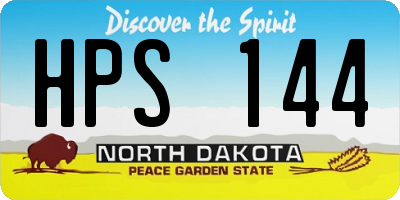ND license plate HPS144