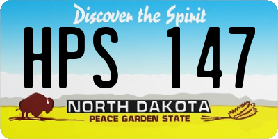 ND license plate HPS147