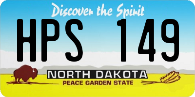 ND license plate HPS149