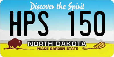 ND license plate HPS150