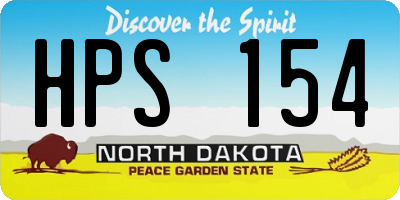 ND license plate HPS154