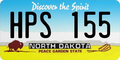 ND license plate HPS155