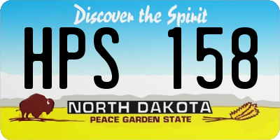 ND license plate HPS158