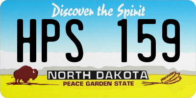 ND license plate HPS159