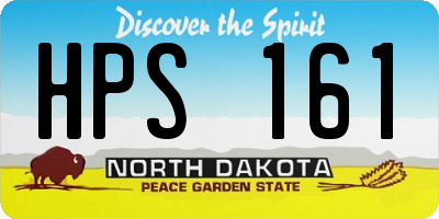 ND license plate HPS161