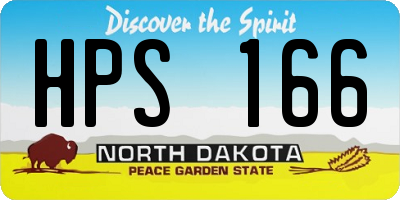 ND license plate HPS166