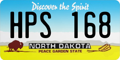 ND license plate HPS168