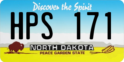 ND license plate HPS171