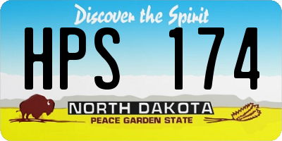 ND license plate HPS174