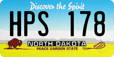 ND license plate HPS178