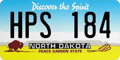 ND license plate HPS184