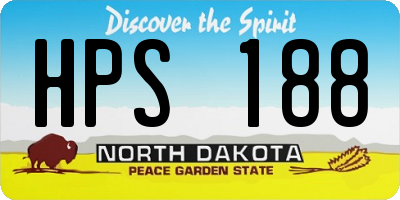 ND license plate HPS188