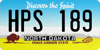 ND license plate HPS189