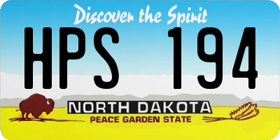 ND license plate HPS194