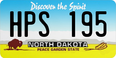 ND license plate HPS195