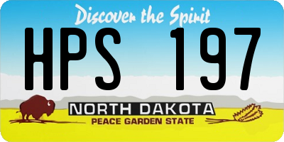 ND license plate HPS197