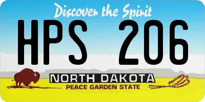 ND license plate HPS206