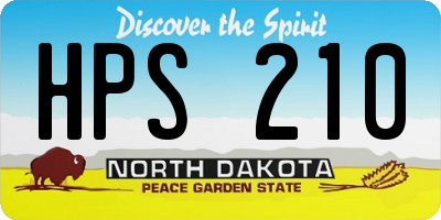 ND license plate HPS210
