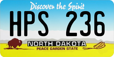 ND license plate HPS236