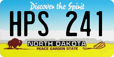 ND license plate HPS241