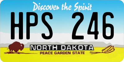 ND license plate HPS246
