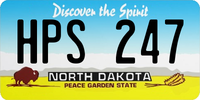 ND license plate HPS247