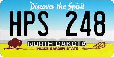 ND license plate HPS248