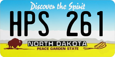 ND license plate HPS261