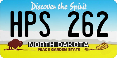 ND license plate HPS262