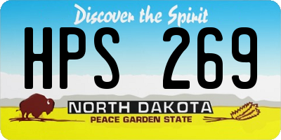 ND license plate HPS269