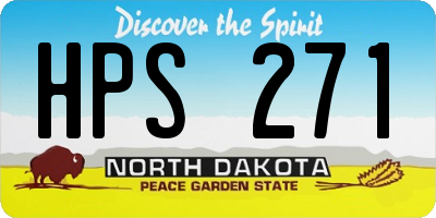 ND license plate HPS271
