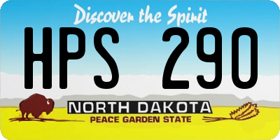 ND license plate HPS290