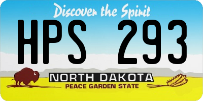 ND license plate HPS293