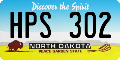 ND license plate HPS302