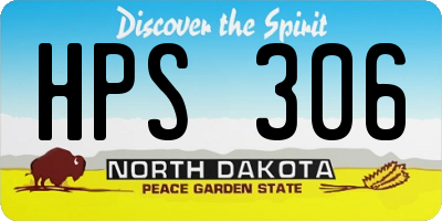ND license plate HPS306