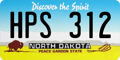 ND license plate HPS312