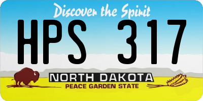 ND license plate HPS317