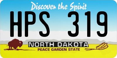 ND license plate HPS319