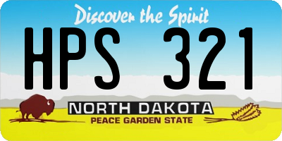 ND license plate HPS321