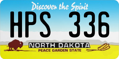ND license plate HPS336