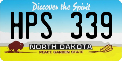 ND license plate HPS339