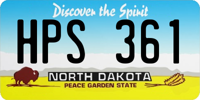 ND license plate HPS361
