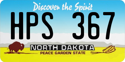 ND license plate HPS367