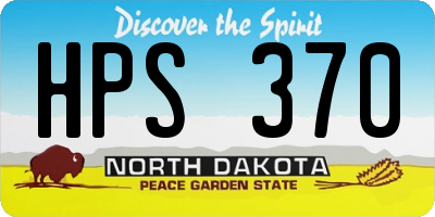 ND license plate HPS370