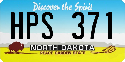 ND license plate HPS371