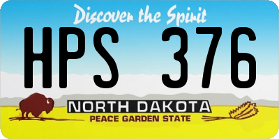 ND license plate HPS376