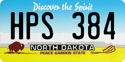 ND license plate HPS384