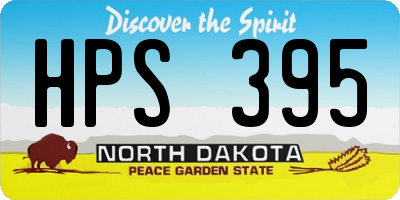 ND license plate HPS395